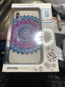 iPhone 8 Phone Case. Crystals By Swarovski NIB Mandala Design Clear. - Picture 1 of 2
