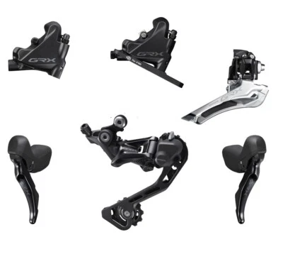 Shimano GRX RX400 Gravel 2x10 Speed Groupset ST/BR/RD/FD-RX400 Flat Mount 4 Pcs - Image 1 of 4