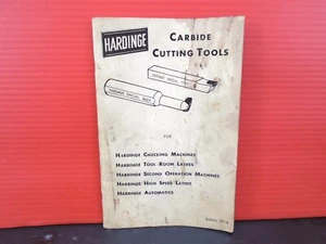 VINTAGE - HARDINGE Carbide Cutting Tools BULLETIN DH-6 - 715675-H-75 1960's - Picture 1 of 19