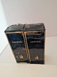 VINTAGE LANVIN "ARPEGE" 2X PARFUM 7.5 ML R ECHARGE ATO PRE BARCODE - Foto 1 di 3