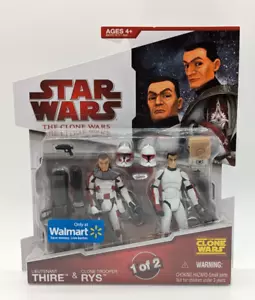 Star Wars The Clone Wars Hasbro 2009 - Lieutenant Thire and Clone Trooper Rys - Picture 1 of 2
