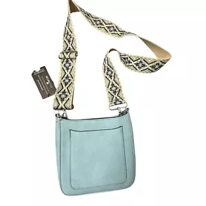 K. Carroll Sky Blue May Crossbody Bag Purse RFID Protected With Adjustable Strap - Picture 1 of 12