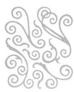 10 pegatinas de tarjetas artesanales para álbum de recortes floridos de plata brillante - Imagen 1 de 1