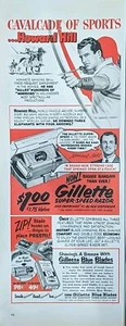 1952 Vintage Gillette Razor Print Ad, Featuring Archer Howard Hill. - Picture 1 of 1