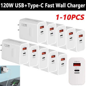 120W Super Fast Charger AC100-240V Fast Wall Charging Cradle Adapter US Plug Lot - Picture 1 of 12