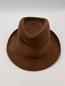 Vintage 1960’s Brown Champ Wool Felt Fedora Hat Size 22” (55cm) "Feel the Felt" - Picture 1 of 7