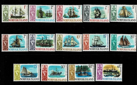 NORFOLK ISLAND - 1967/68 PICTORIALS - Sc#100/113 - MH - E 2346 Cover