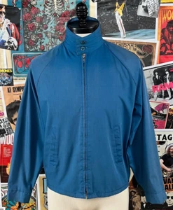 Chaqueta cortavientos vintage años 70 JCPenney Towncraft Penn Prest azul para hombre mediana - Imagen 1 de 17