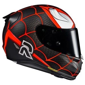 HJC Rpha 11 Miles Morales Marvel Matt Black Motorcycle Crash Helmet Small New - Picture 1 of 5