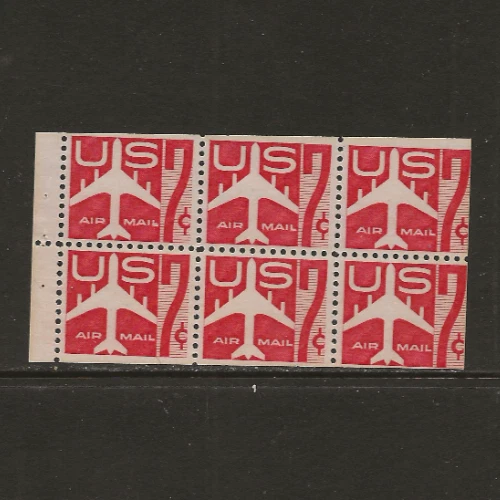 US Scott #C60a Booklet Pane Fine/Very Fine MNH Cat. Value $7.00             #528 - Image 1 of 1