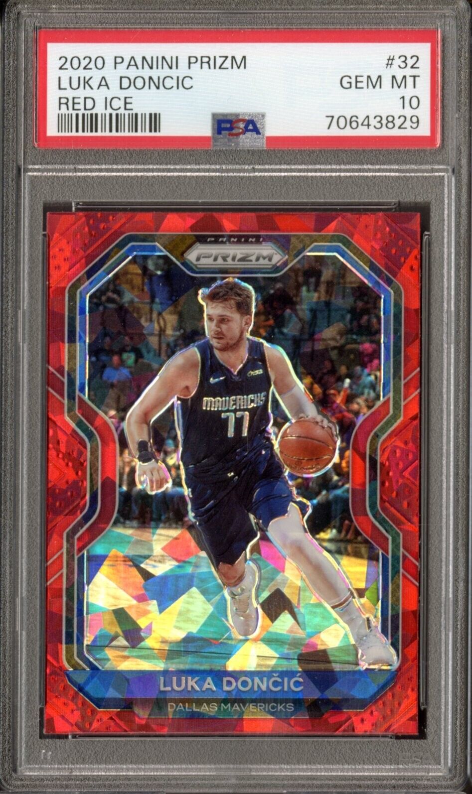 2020 Panini Prizm Luka Doncic Red Ice PSA 10 Gem Mint #32