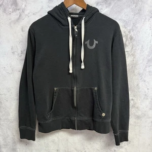 True Religion Hoodie Sweatshirt Herren Medium Schwarz Full Zip - Bild 1 von 13