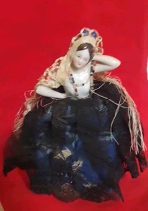 Pin Cushion Sewing Doll Vintage Spanish Lady Original - Picture 1 of 4