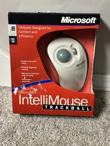 Microsoft IntelliMouse Trackball 1.0 Vtg Desktop Wired Mouse Comfort PS/2 Serial - Picture 1 of 3