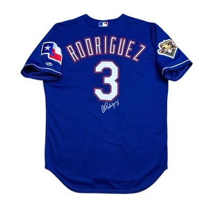 NEW Authentic RAWLINGS TEXAS RANGERS ALEX RODRIGUEZ SIGNED Jersey RARE Size 44 - Picture 1 of 10