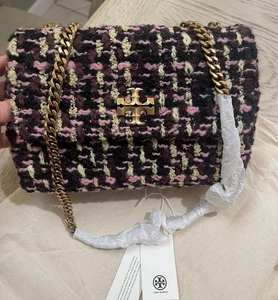 Tory Burch Kira Logo Tweed Convertible Shoulder Bag in Multi - Picture 1 of 18