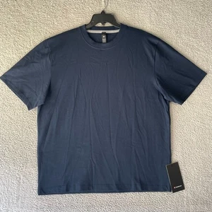 Lululemon Size XL Heavyweight Cotton Jersey T-Shirt, Navy, NWT - Foto 1 di 7
