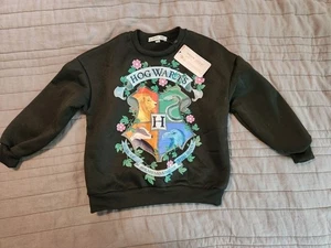 Hogwarts Kids Sweater Black Shein Size 8 - Picture 1 of 4