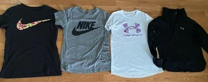 Nike Under Armour Girls Teen T-shirt Sport Practice Shirt, Soccer Etc. Lot Sz S - Picture 1 of 13