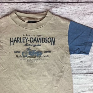 Vintage 1996 Harley Davidson Motorcycles Kansas City, Missouri T-shirt Boys 6 - Picture 1 of 8