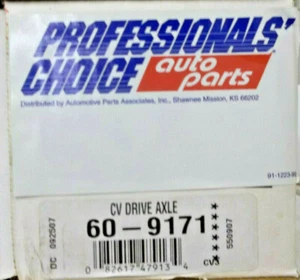 Front CV Axle Shaft - Professional's Choice 60-9171 - Picture 1 of 1