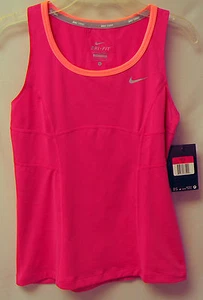 NIKE Girls' DRI-FIT Sleeveless Stretch Tennis Top-Coral/Orange- LARGE-NWT-$55 - Picture 1 of 6