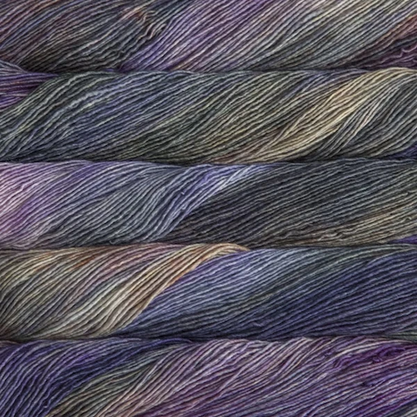 LLUVIAS Purple+Gray Rain 100gr Skein 420yd Malabrigo MECHITA SW MERINO Fgr YARN - Image 1 of 1