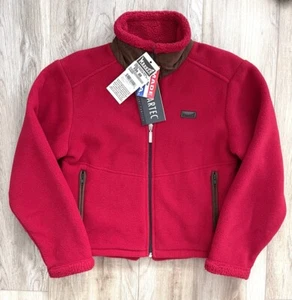 NWT Vintage Marker Women’s Polartec Fleece Jacket, Red, Suede Detail, Size Small - Picture 1 of 16