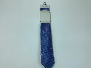 Perry Ellis Portfolio Tie Necktie Pocket Square Set Blue Gray Diamond Square NWT - Bild 1 von 6