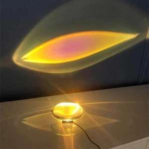Italian Designer Mini Table Lamp LED Crystal Egg-Shaped Projector - Picture 1 of 9