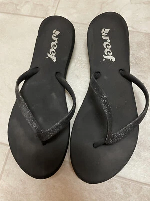 Sandalia estilo chanclas REEF Star Cushion brillante tanga para mujer - talla 6 Foto 1 de 4