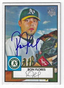 RON FLORES OAKLAND A'S SIGNED 2006 TOPPS 52 ROOKIE BASEBALL CARD USC TROJANS - Picture 1 of 1