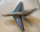 Vintage American Airlines 727 Boeing Tinplate friction 7" made in JAPAN Airplane