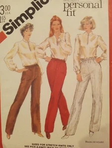 UC Sz 12 Vintage 80s Pants Slacks Sewing Pattern 5617 Elastic Waist knit - Picture 1 of 2
