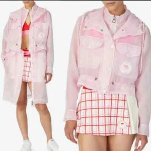 Brandon Maxwell x FILA Long Coat Pink Convertible Tennis Coat Size XS NWT - Picture 1 of 17