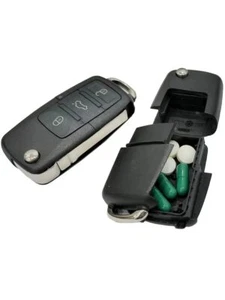 Car Key Mini Hidden Safe Box Secret Stash Box Empty Store Money Pills Coin - Picture 1 of 12