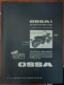 1968 Ossa Wildfire SS Street Scrambler Original Motorcycle Print Ad - Picture 1 of 1