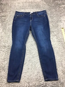 Mudd Skinny Fit Jeans Woman Size 20 Blue Dark Wash Plus Cotton Blend - Picture 1 of 13