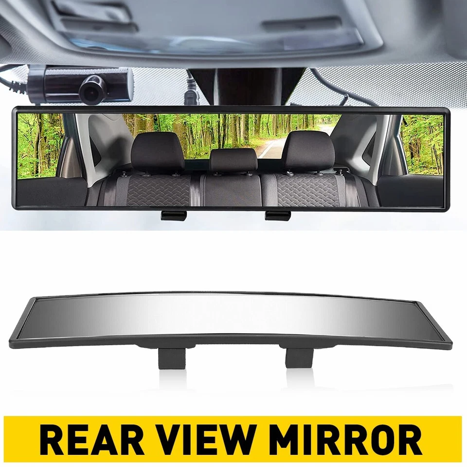 Car Rear View Mirror Panoramic Clear Interior Wide Angle Rear 270mm View Mirror - Image 1 of 4