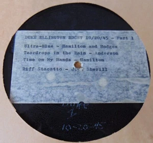 Duke Ellington - BDCST Parts 1 and 3 (10-20-45) Armed Forces AFRS acetate VG- - Imagen 1 de 7