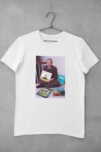 Camisa de acción Bronson x Bill Clinton maravillosa, chips azules, solo para delfines - Imagen 1 de 1