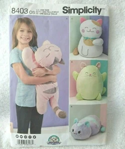 Simplicity Stofftier Kätzchen Schnittmuster 8403 von 2017 - Bild 1 von 1