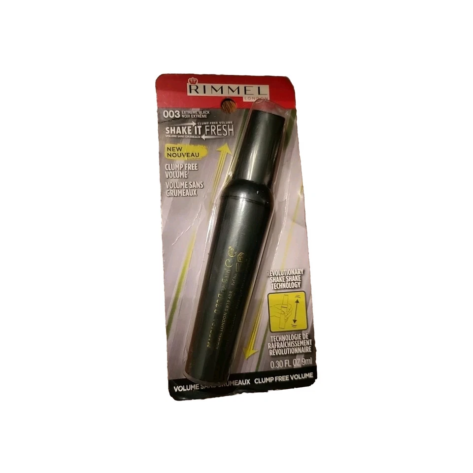 Rimmel Shake It Fresh Clump Free Volume Mascara 003 Extreme Black. - Image 1 of 1