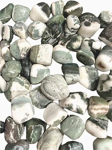 6X Green Sardonyx Tumbled Stones LG 20-30mm Reiki Healing Crystals Good Fortune - Picture 1 of 4