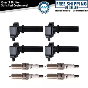 Ignition Coil & Iridium Spark Plug Kit Set for Ford Lincoln Land Rover New - Picture 1 of 7