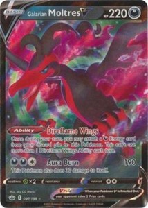 Galarian Moltres V - 097/198 - Pokemon Chilling Reign Sword Shield Rare Card NM
