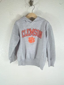 Clemson Athletic Gray Hoodie Hooded Pullover Sweatshirt Kids Size Small - Picture 1 of 6