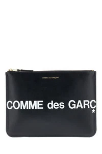 Comme des Garçons Wallet Black Leather Pouch - Picture 1 of 3