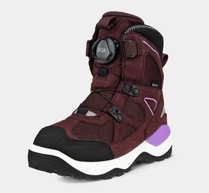 Ecco SKI Snow mountain Boots Kids UK 4-4.5 purple figGore-Tex Waterproof Boa - Picture 1 of 14