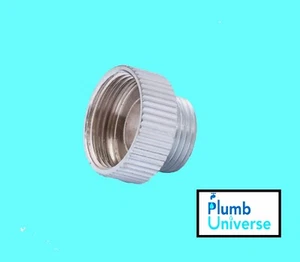Shower Hose Adaptor Reducer 1/2" Male x 3/4" Female Chrome Bush + 3/4" washer - Picture 1 of 4